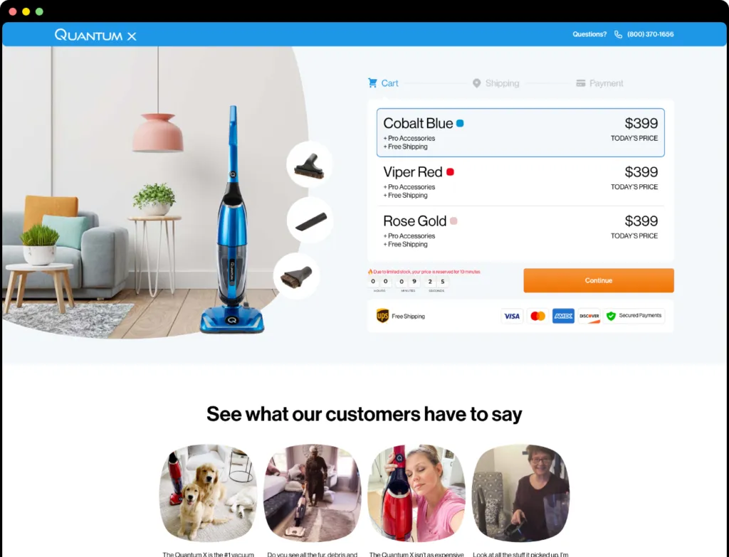 Quantum X landing page